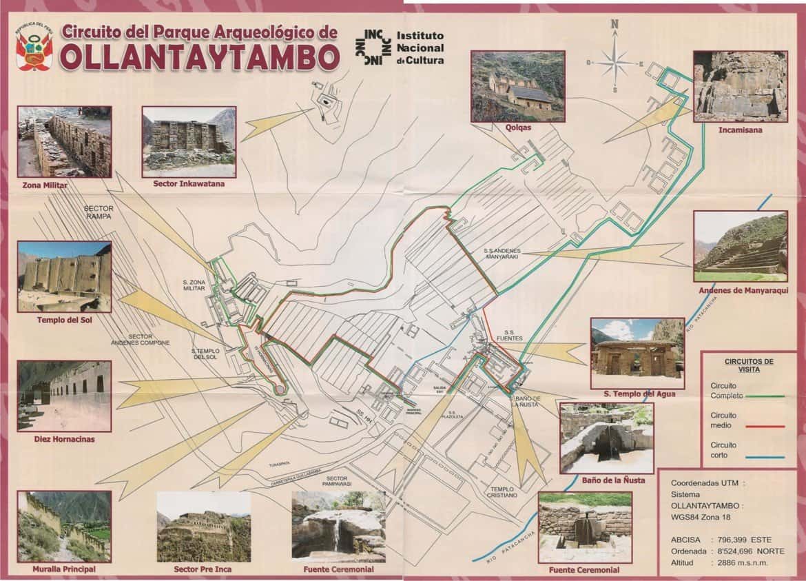 Map fo Ollantaytambo
