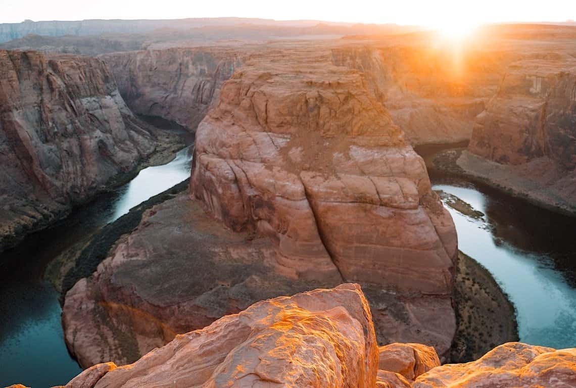 Horseshoe Bend at sunset