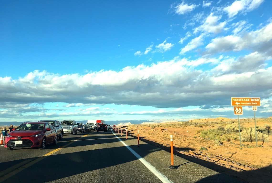 Parking at Horseshoe Bend