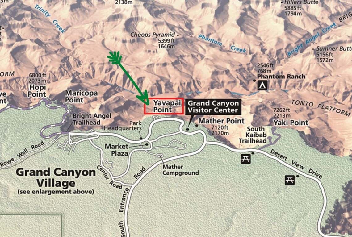 Yavapai Point - Map