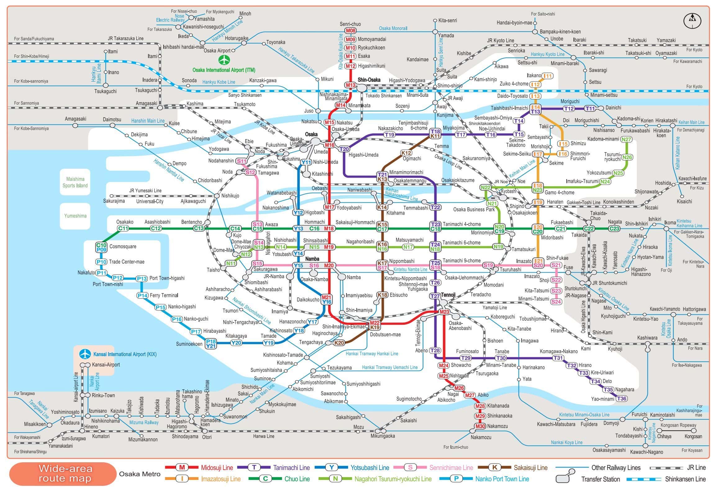 Osaka Transportation Map