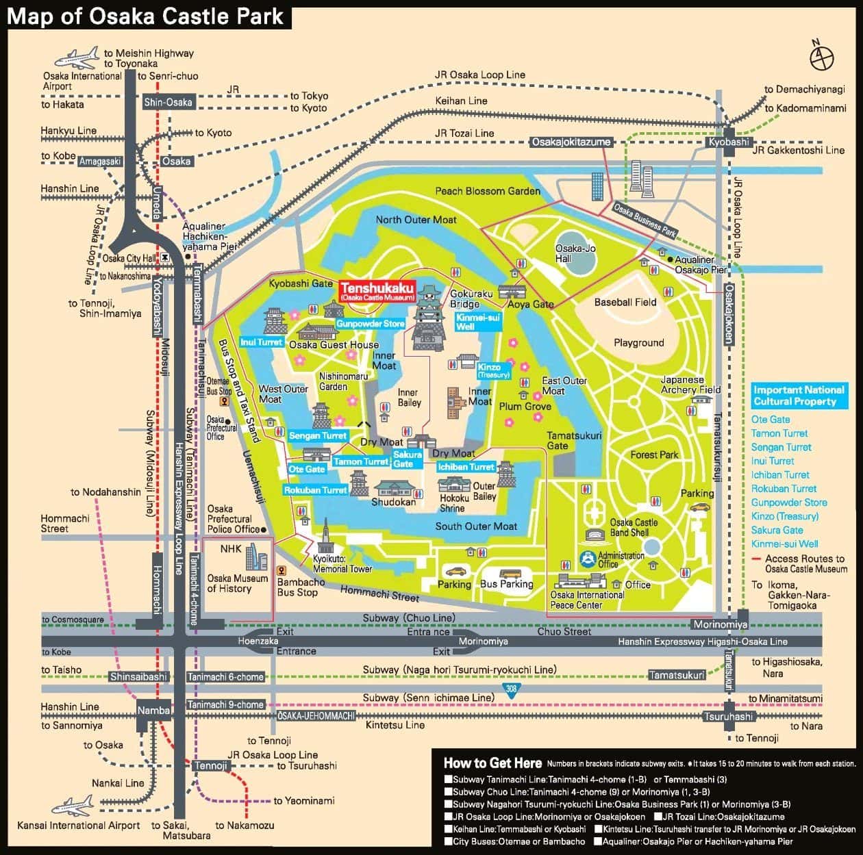 Osaka Castle Map