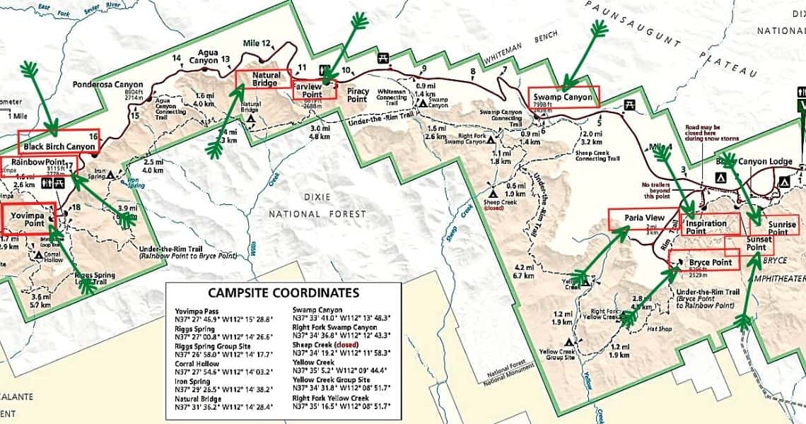 Scenic Drive in Bryce Canyon Along Viewpoints