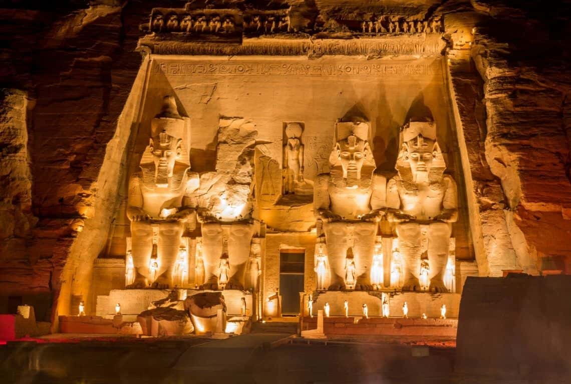 Abu Simbel at night