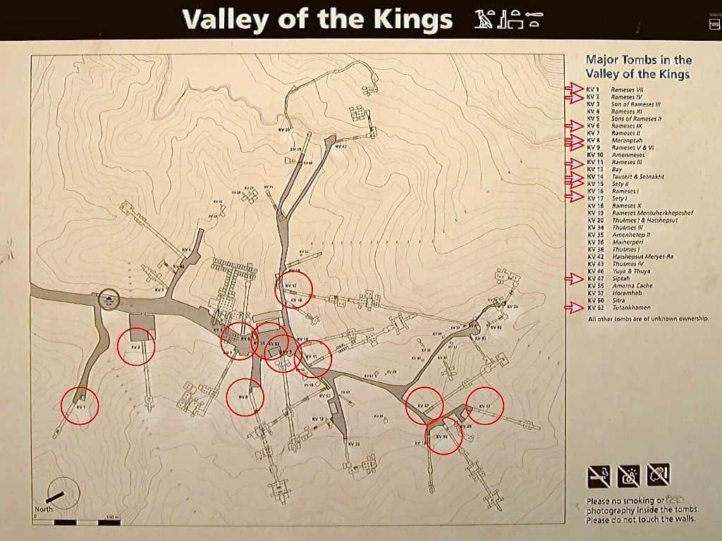 Map of the Valley of the Kings