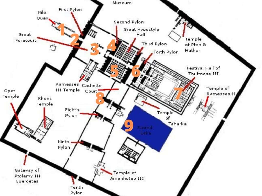 Karnak Temple Map