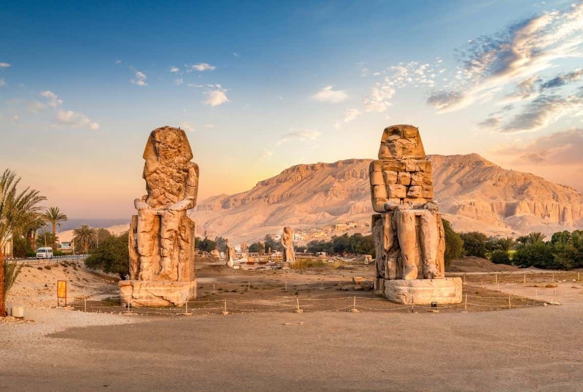 Visiting Colossi of Memnon