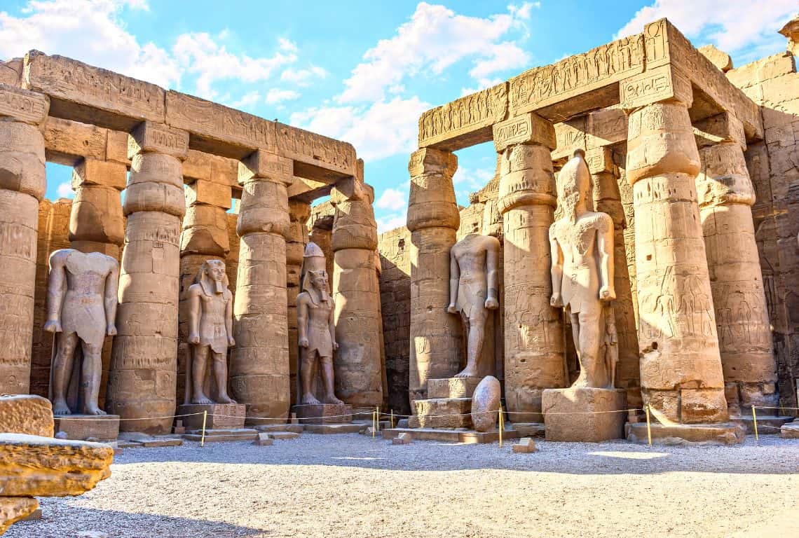 The Courtyard of Ramses II at Luxor Temple