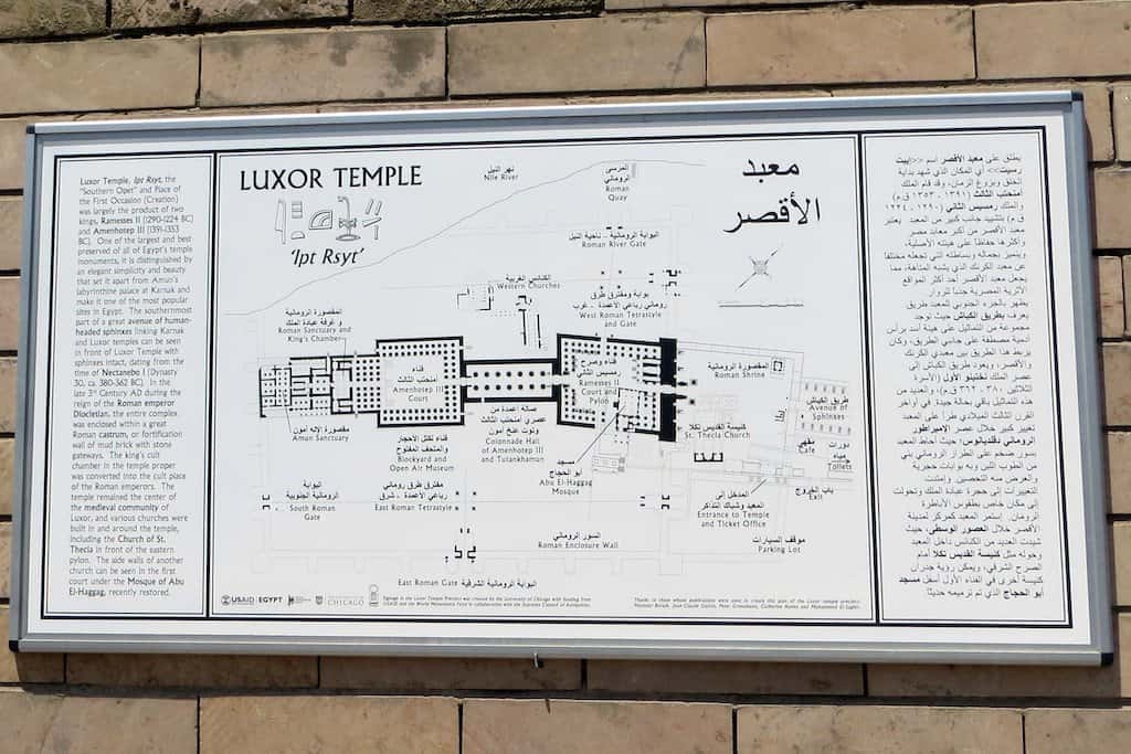 Luxor Temple Map