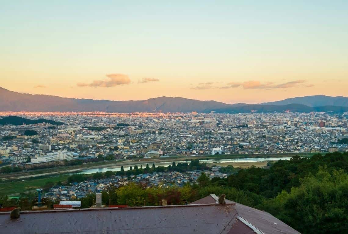 View of Kyoto from Mt Arashiyama