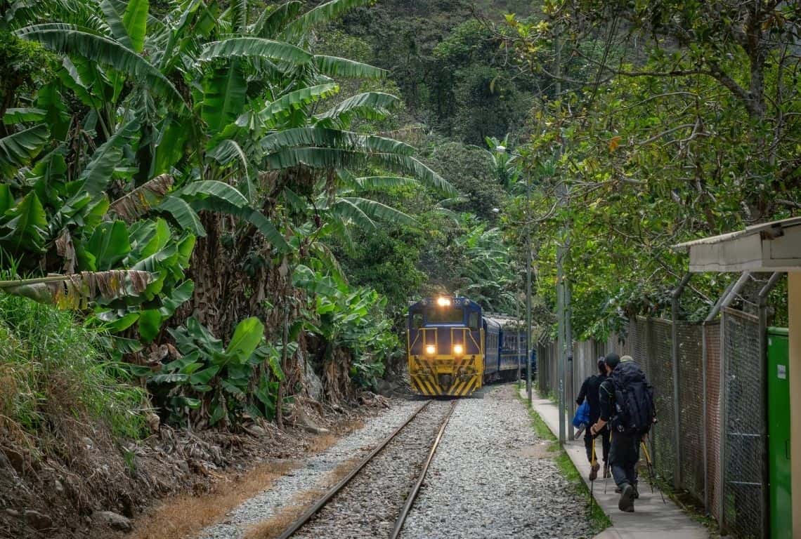 Train in Aguas Calientes