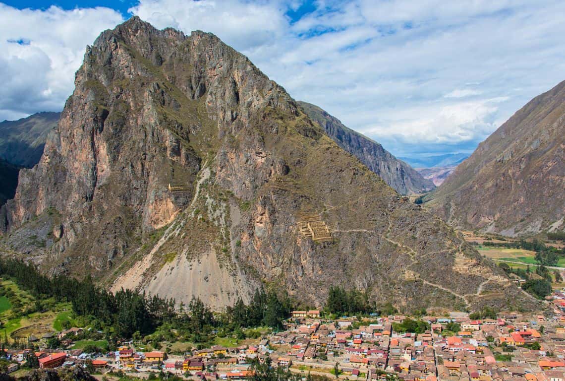 Face of Viracocha on Pinkuylluna Mountain