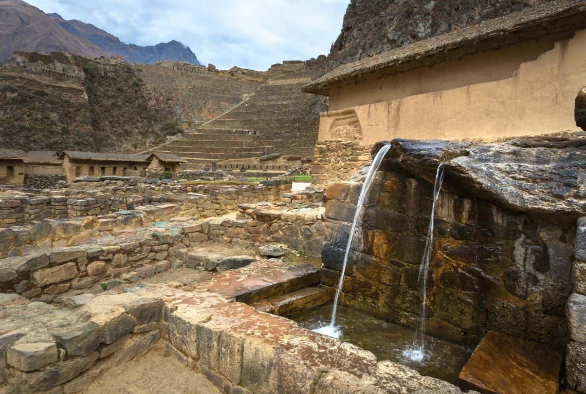 Cusco to Ollantaytambo Fountains at Ollantaytambo