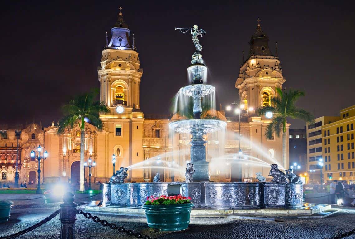 Lima Tips for First-Time Visitors Plaza Mayor in the Evening