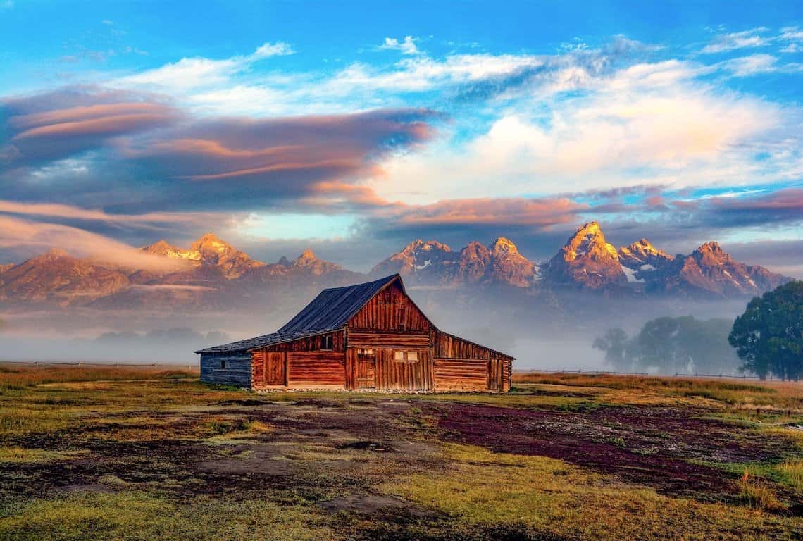 Mormon Row in Grand Teton