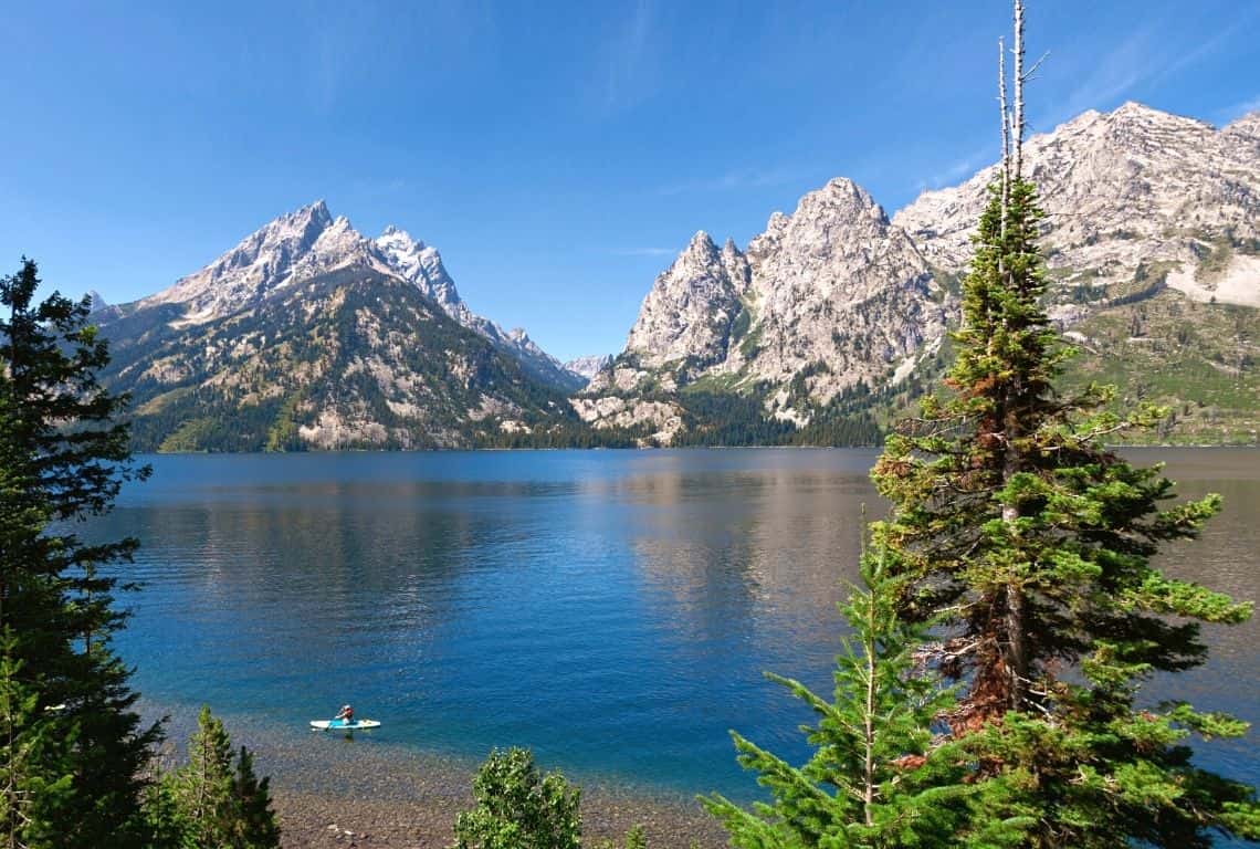 Kayaking at Jenny Lake in Grand Teton