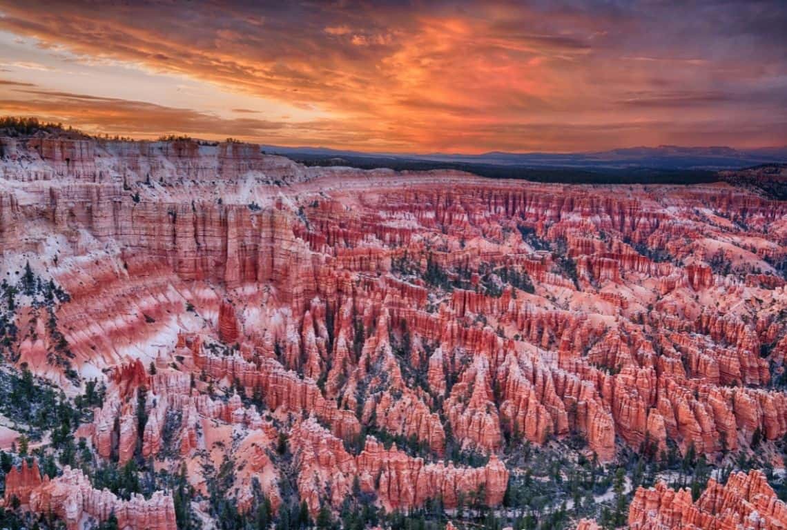 View from Inspiration Point at Sunser