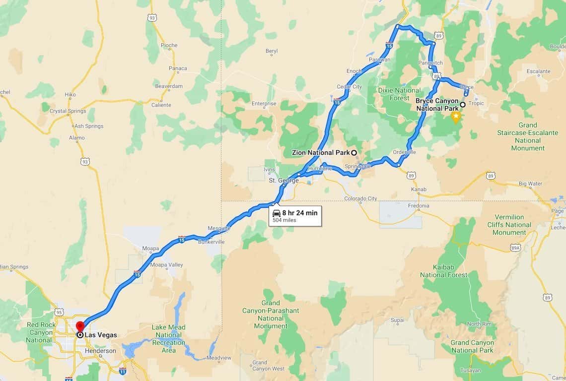 Zion to Bryce Canyon 3 Days Itinerary
