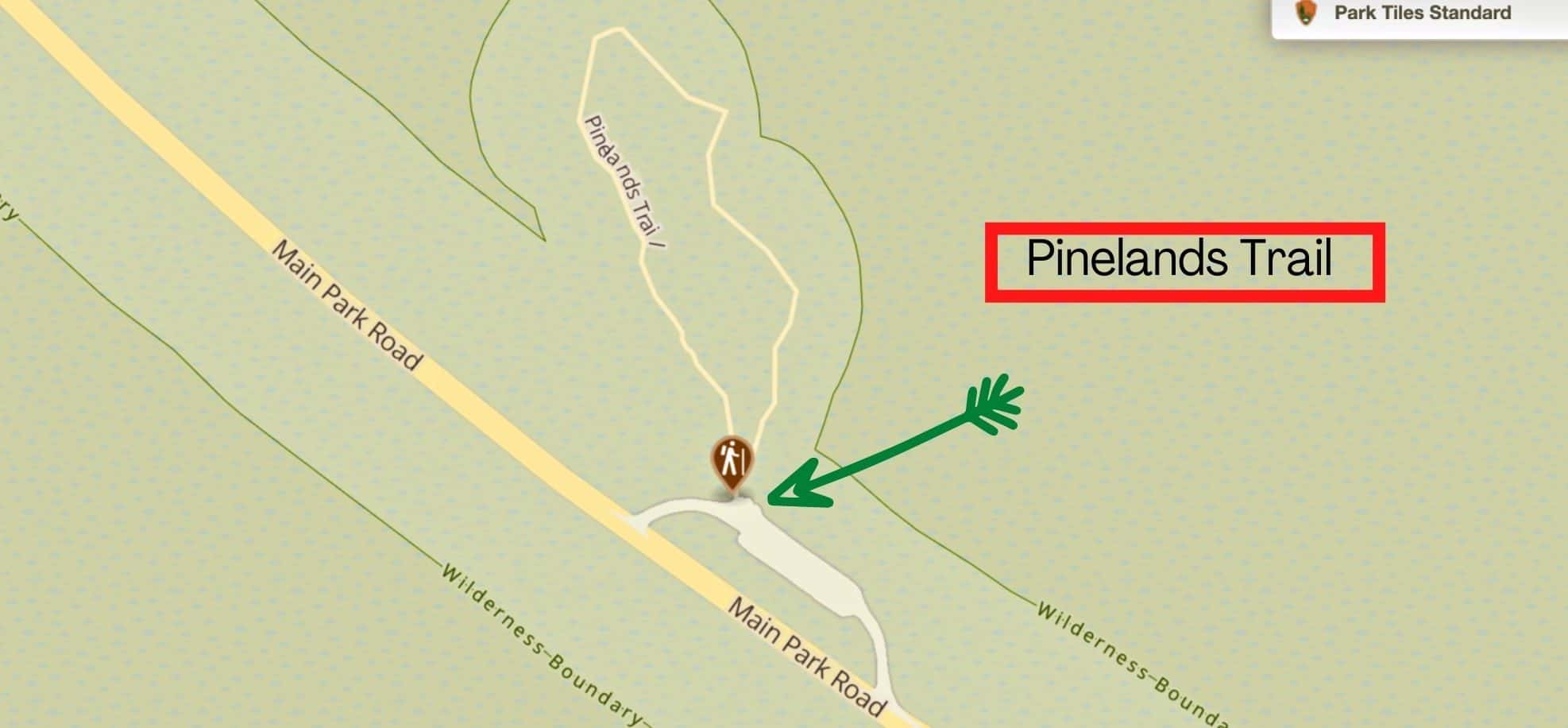 Map of Pinelands Trail In Everglades