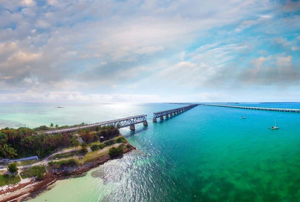 Historic Rail Bridge at Bahia Honda State Park in Florida Keys