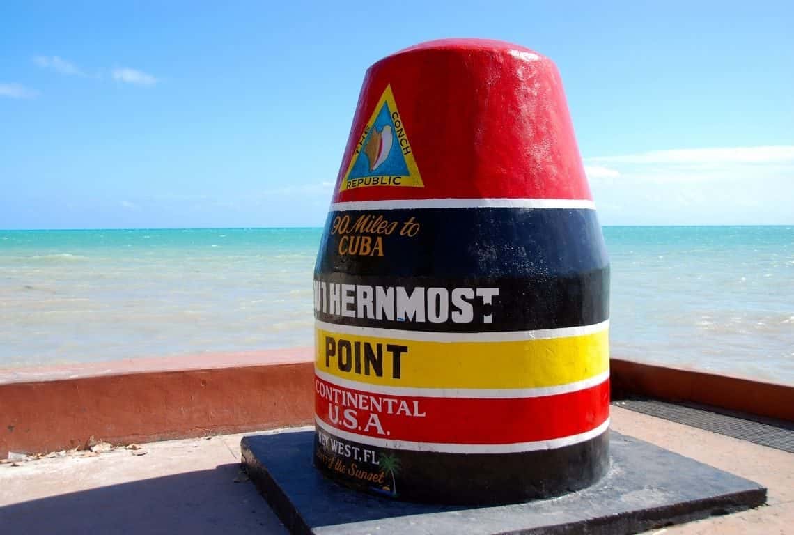 The southernmost point buoy in Key West