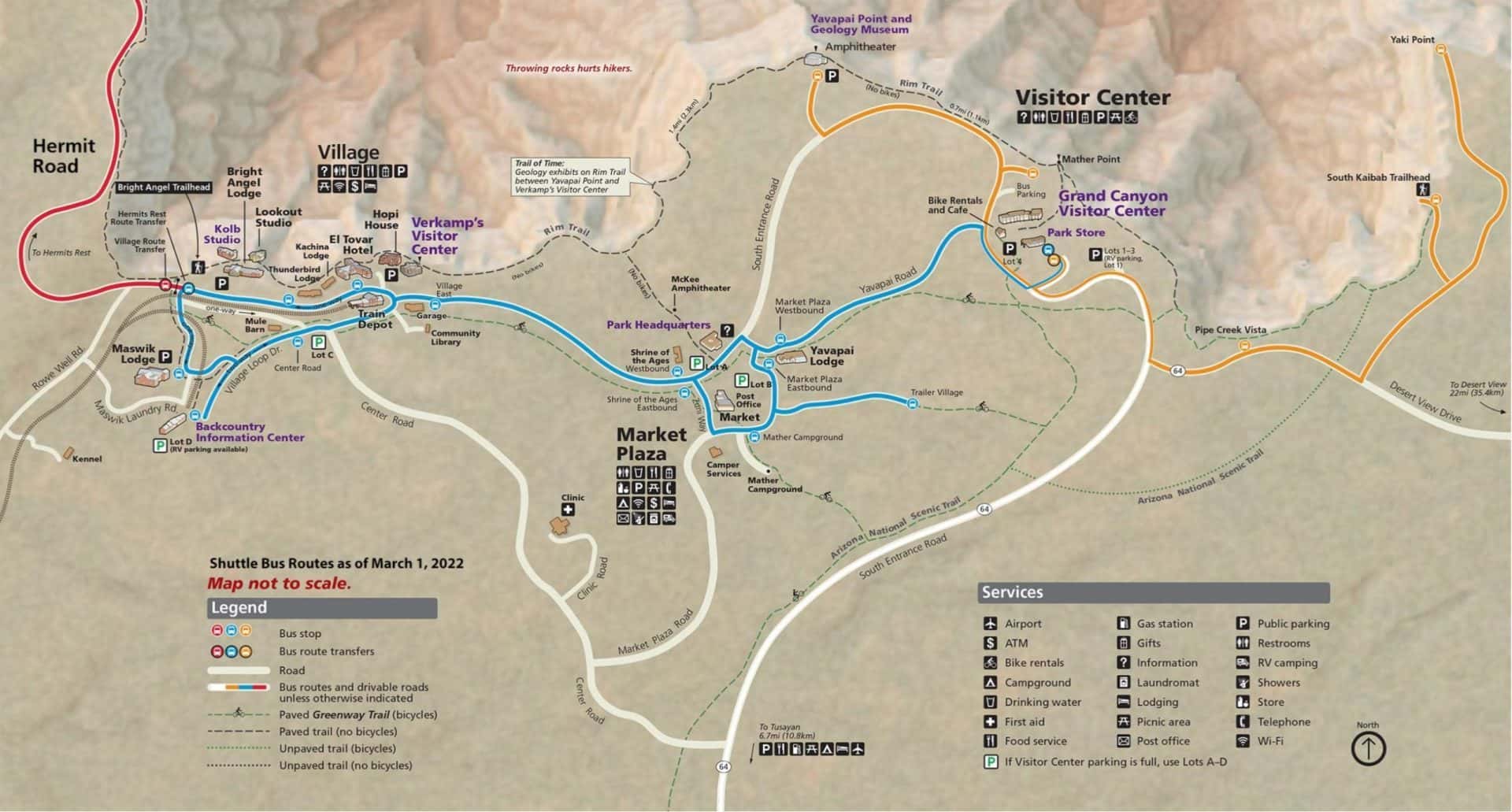 Grand Canyon Shuttle Bus Guide (Useful Maps Routes Schedules ...