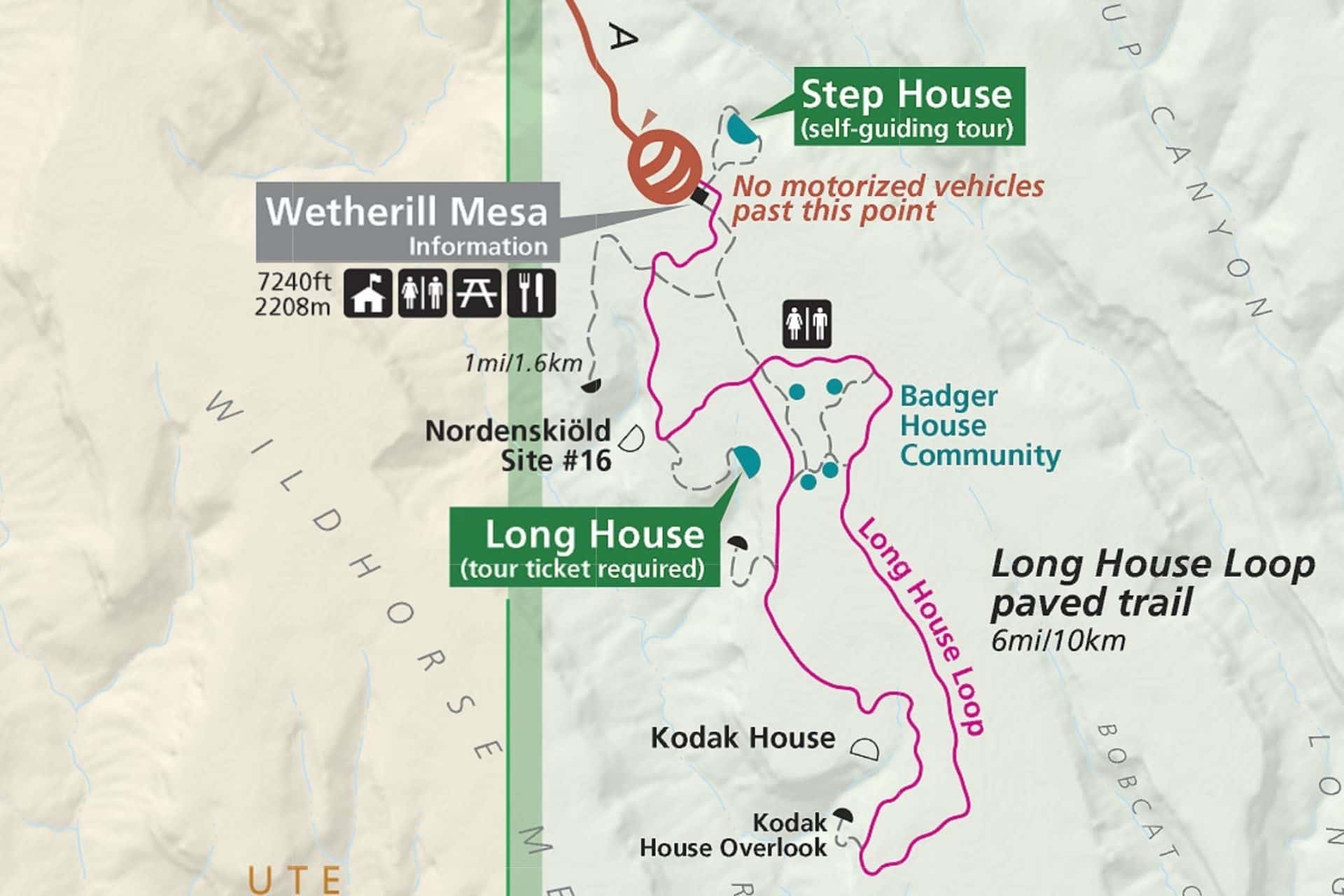 Map of Wetherill Mesa