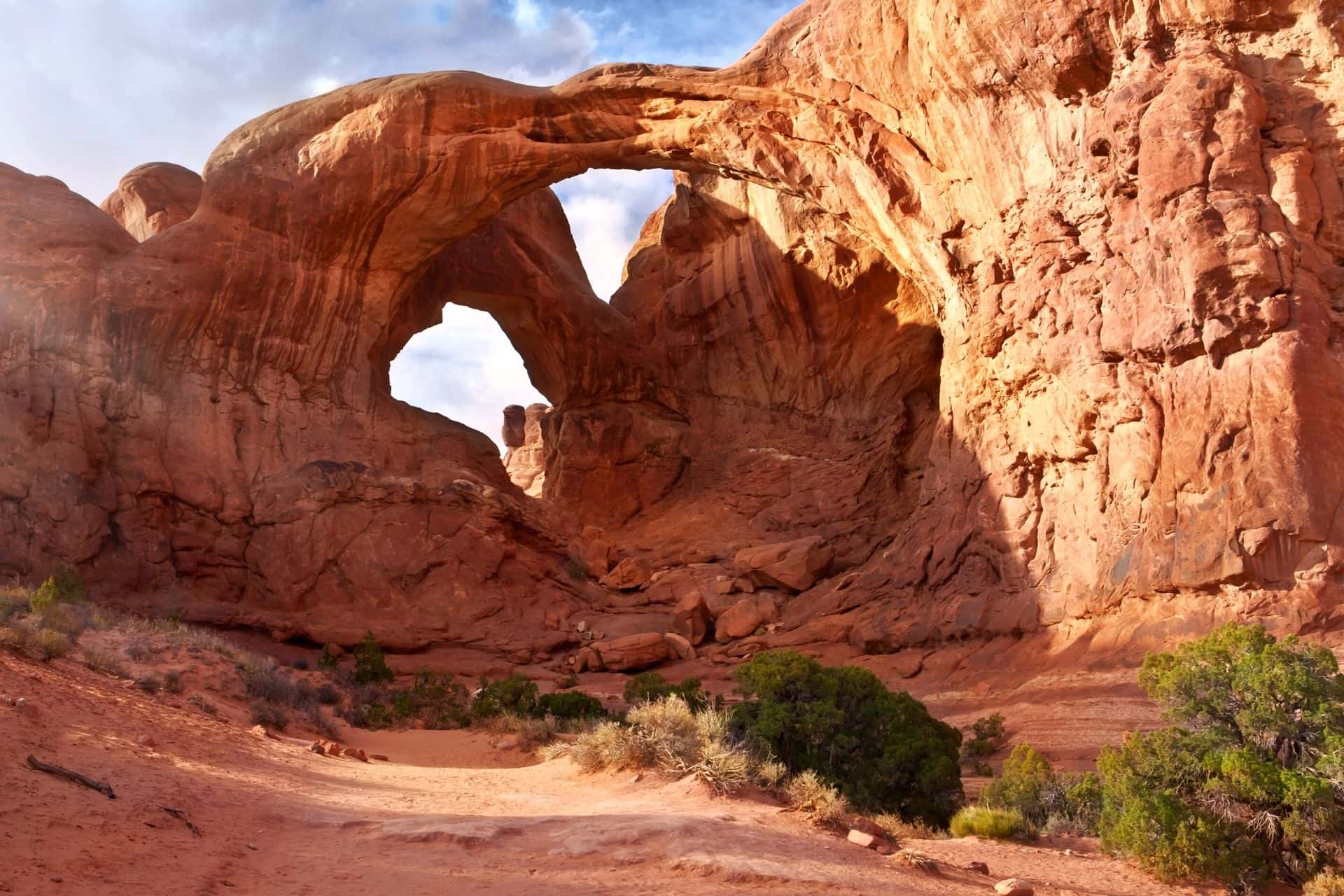 First Visit to Arches National Park Double Arch in Arches National Park