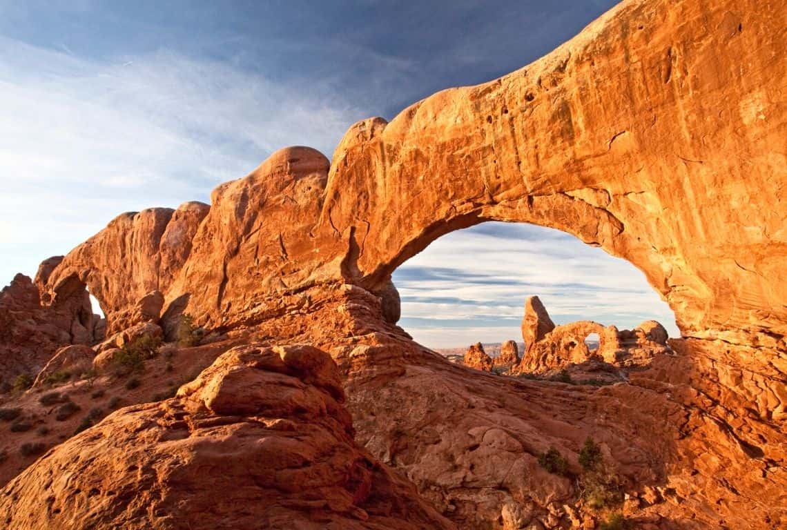 Turret Arch as seen through the North Window in Arches National Park