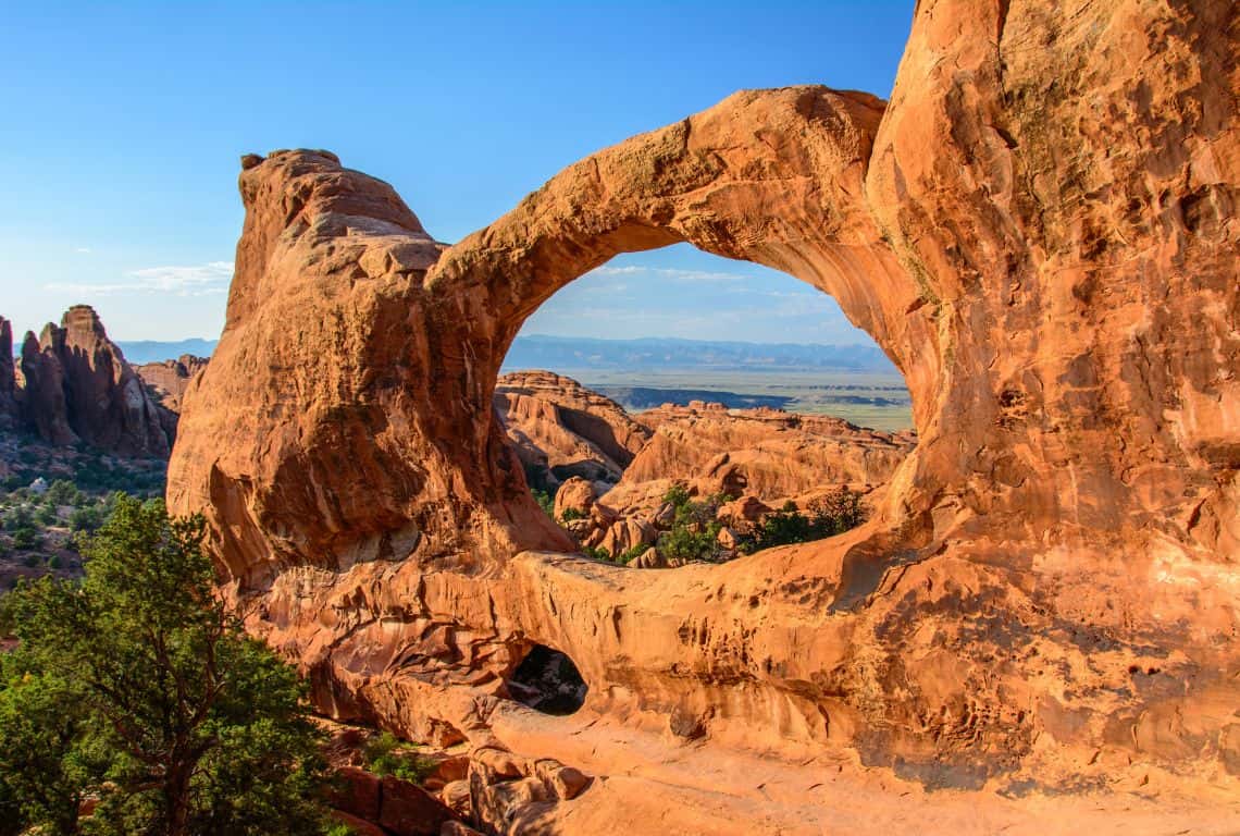 Double O Arch in Arches National Park