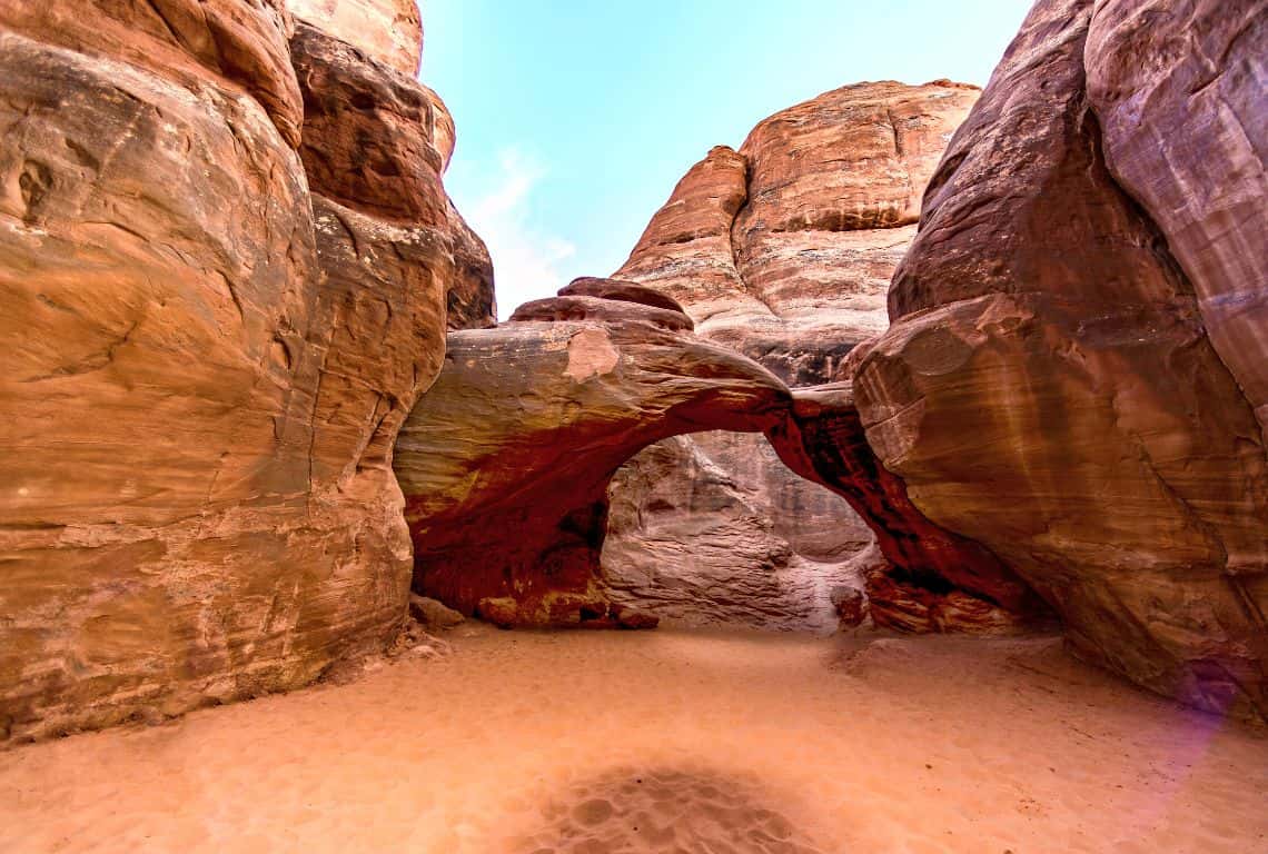 Sand Dune Arch in Arches National Park