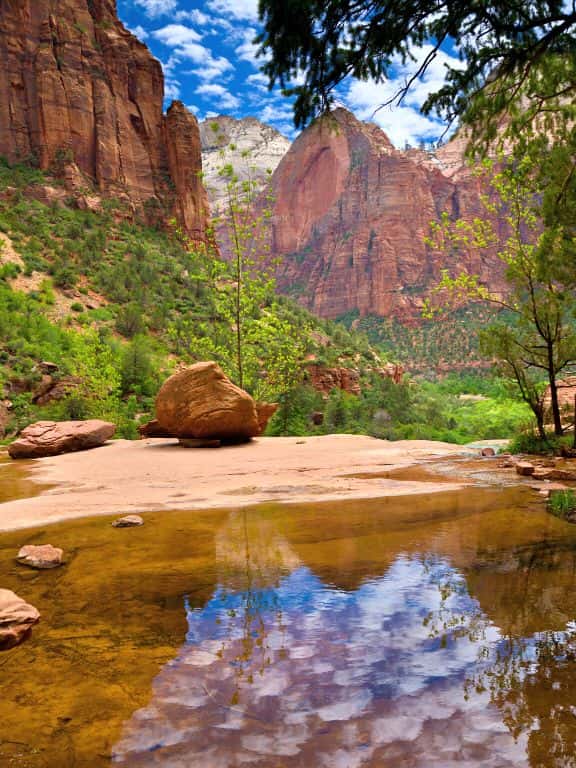 Road Trip Through Utah National Parks Emerald Pools Trail in Zion