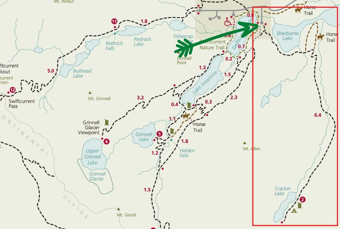 Cracker Lake Trail Map