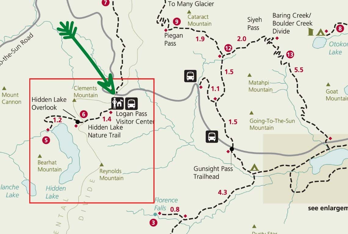 Hidden Lake Trail Map