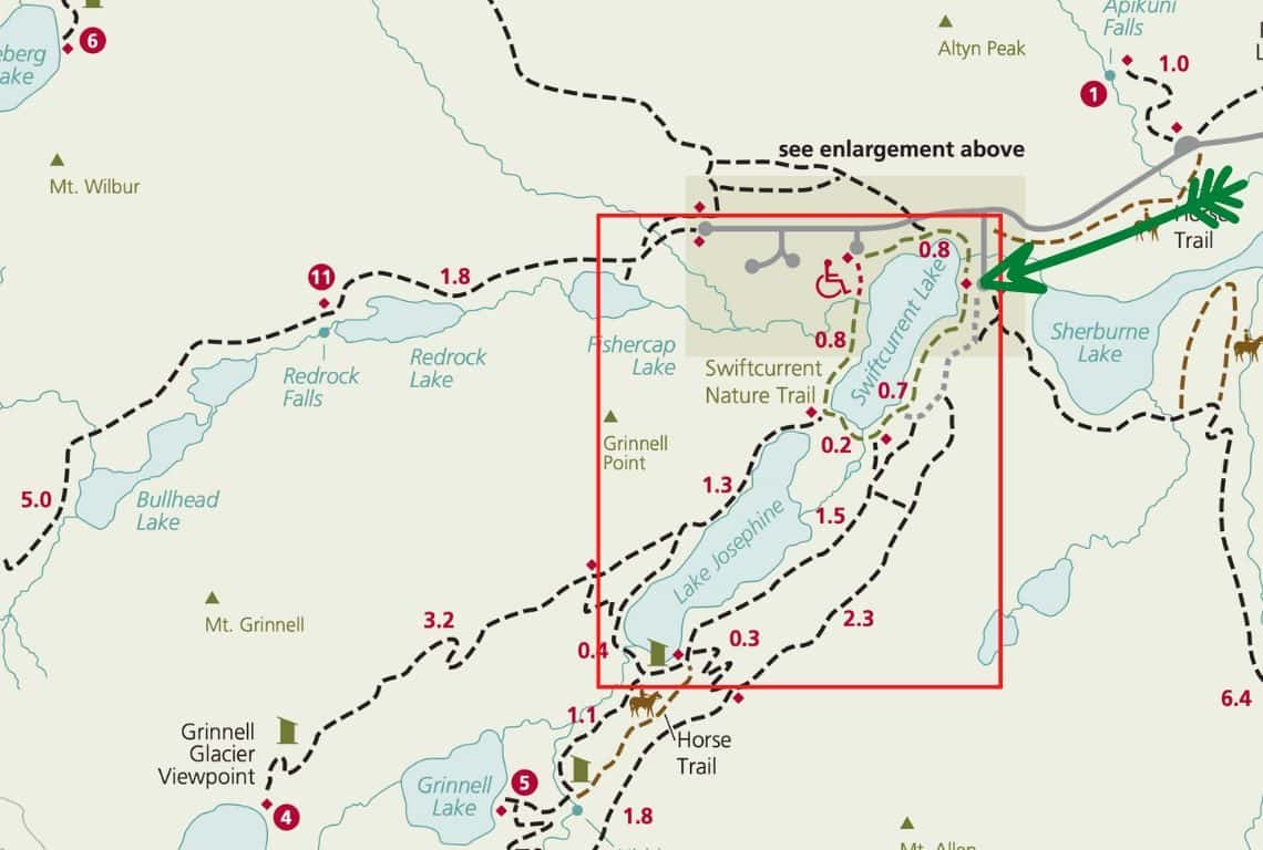 Lake Josephine Loop Trail Map