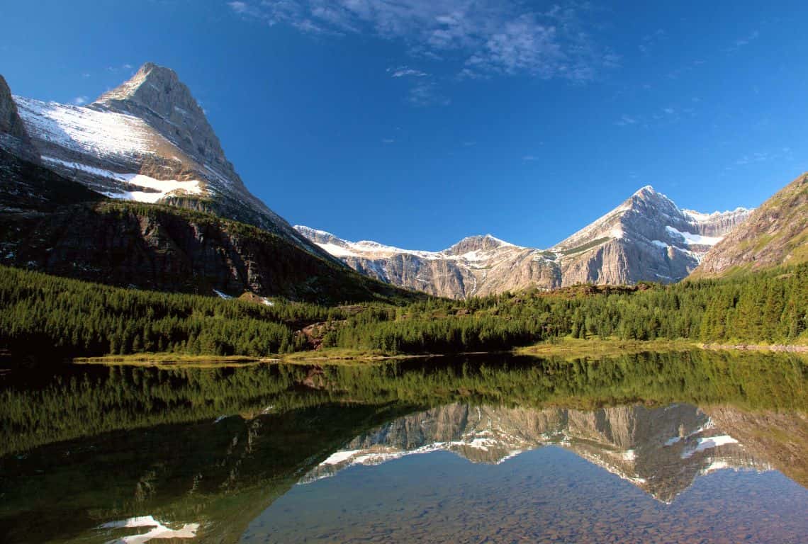 Redrock Lake in Glacier National Park