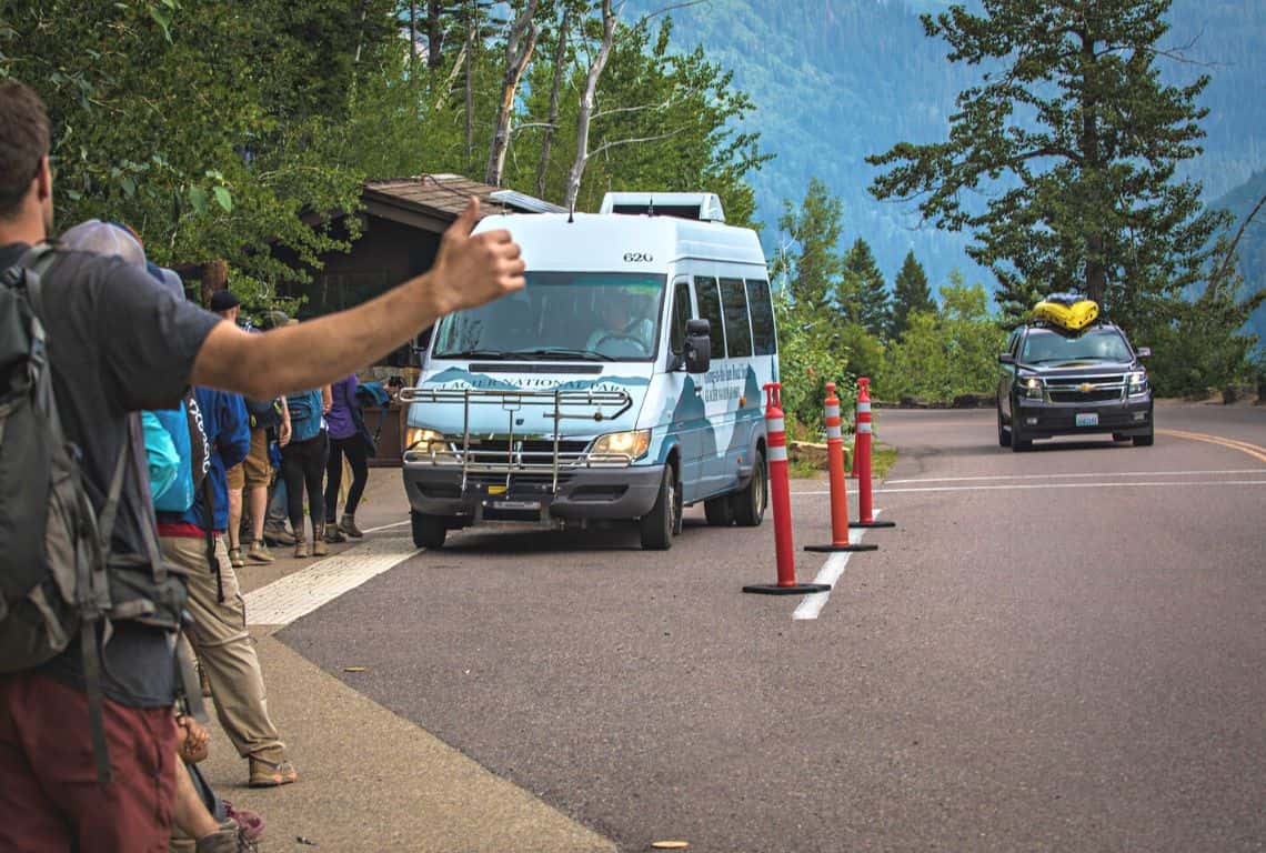 Shuttle in Glacier National Park