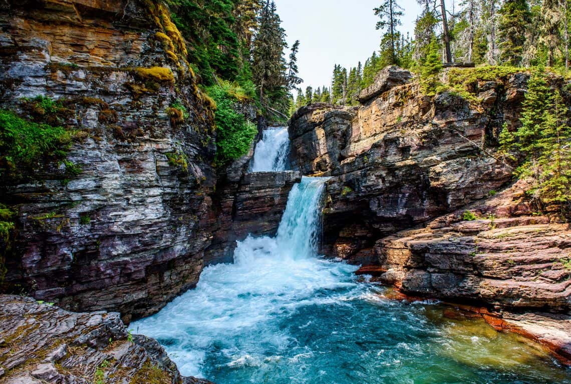 St. Mary Falls in Glacier National Park