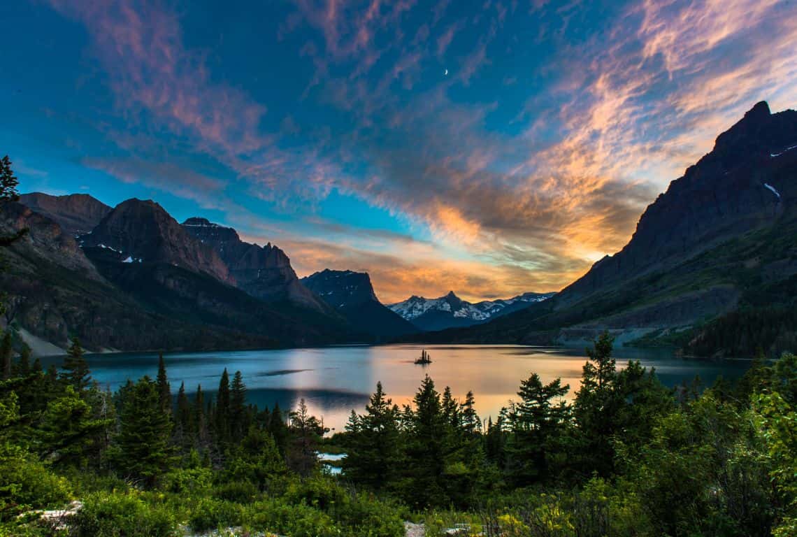 Wild Goose Island in Glacier National Park