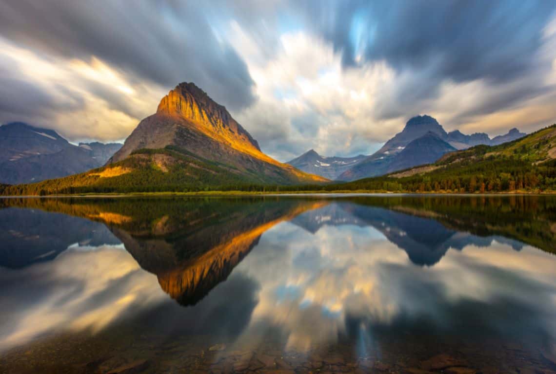 Swiftcurrent Lake at Sunrise