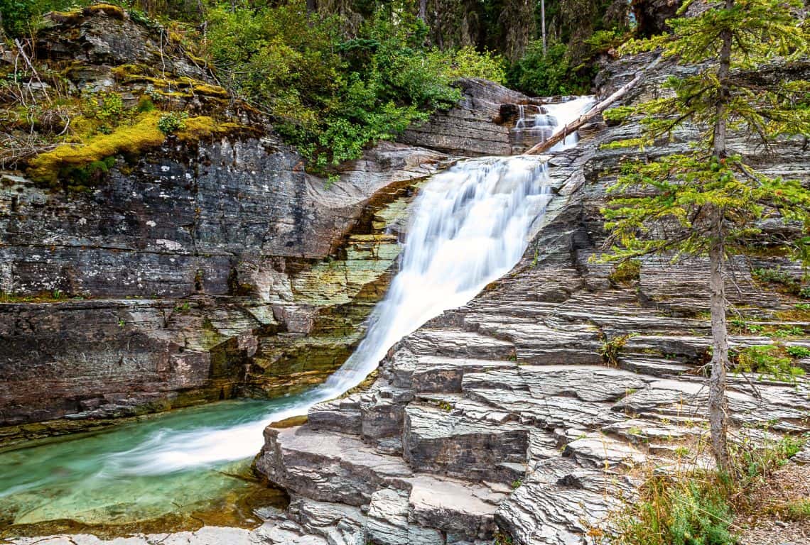 First Visit to Glacier National Park Virginia Falls in Glacier