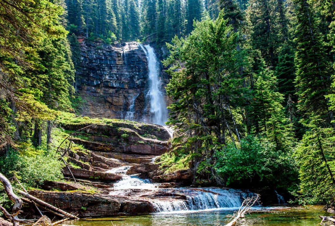 Virginia Falls in Glacier National Park