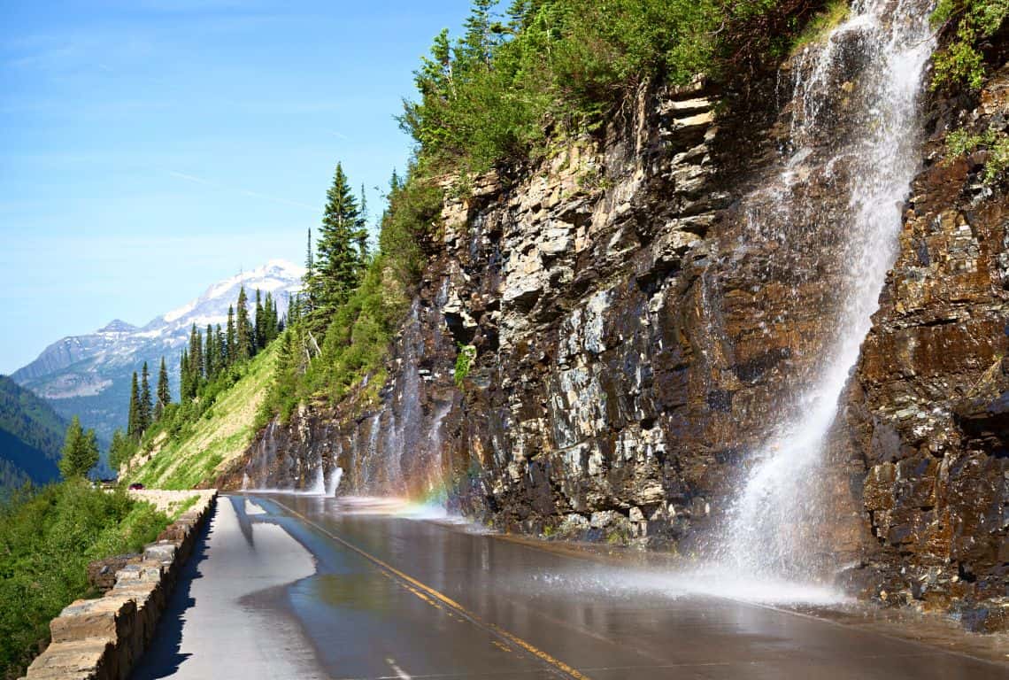 The Weeping Wall in Glacier