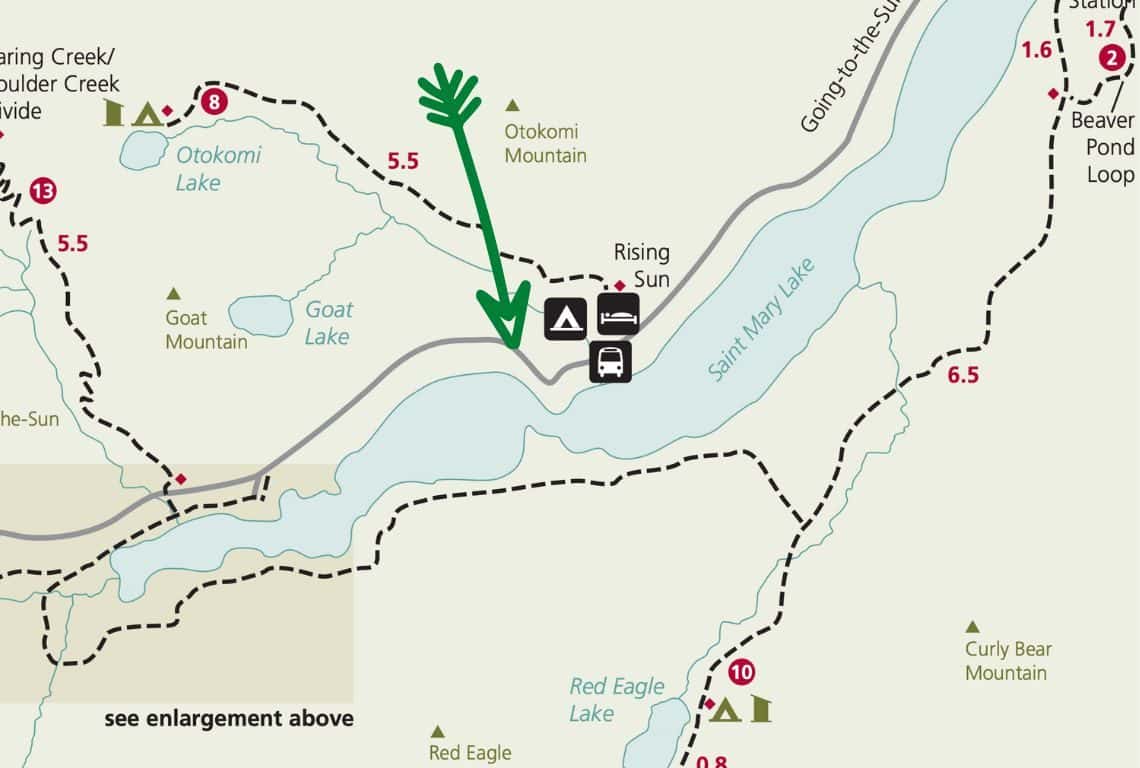Wild Goose Island Lookout Map