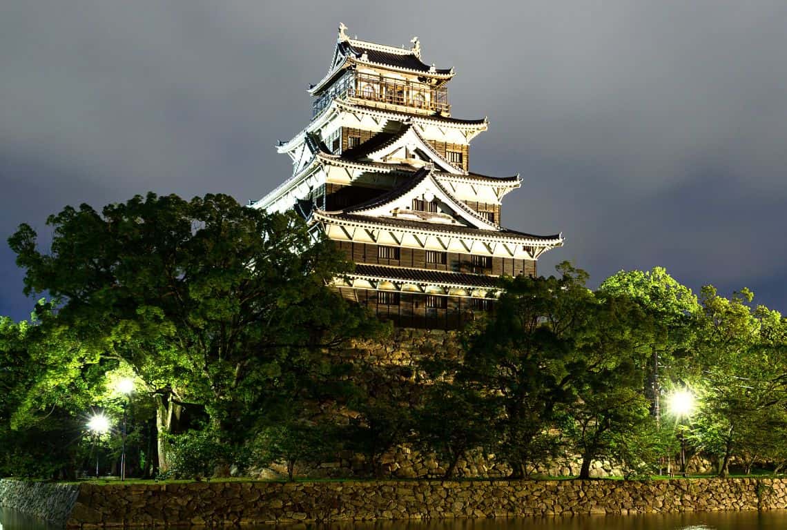 Hiroshima Castle at Night