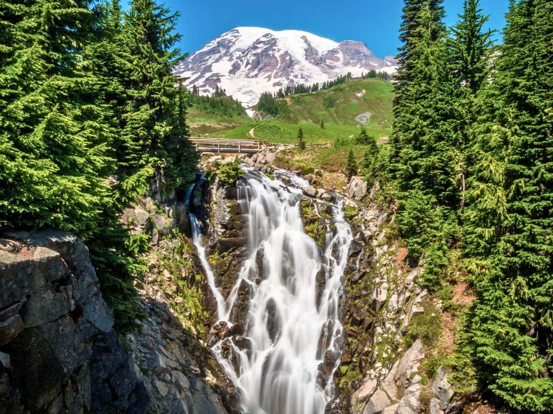 Myrtle Falls in Mount Rainier National Park