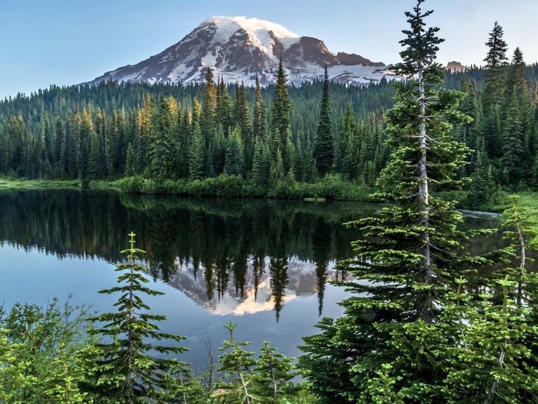 Reflections Lakes in Mount Rainier National Park