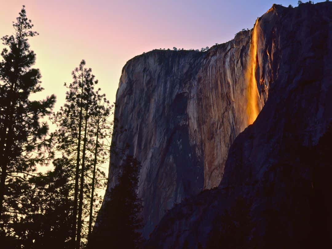 Yosemite Sunset Spots Horsetail Fall