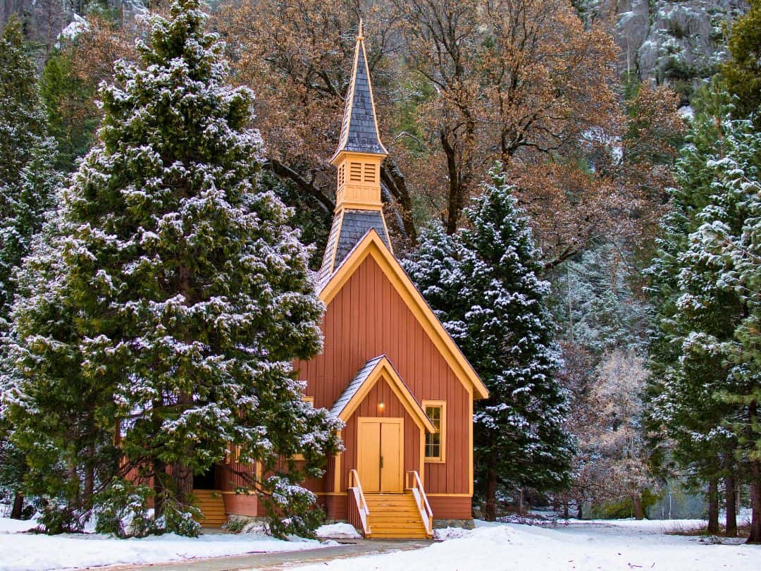 Best Times to Visit Yosemite Yosemite Chapel in winter
