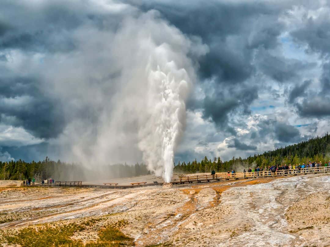 Best Stops on Yellowstone Lower Loop Drive Beehive Geyser in Yellowstone